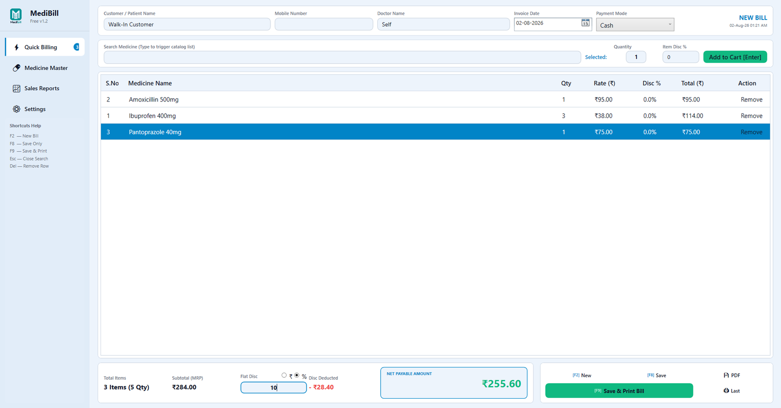 MediBill Free Desktop Software Billing